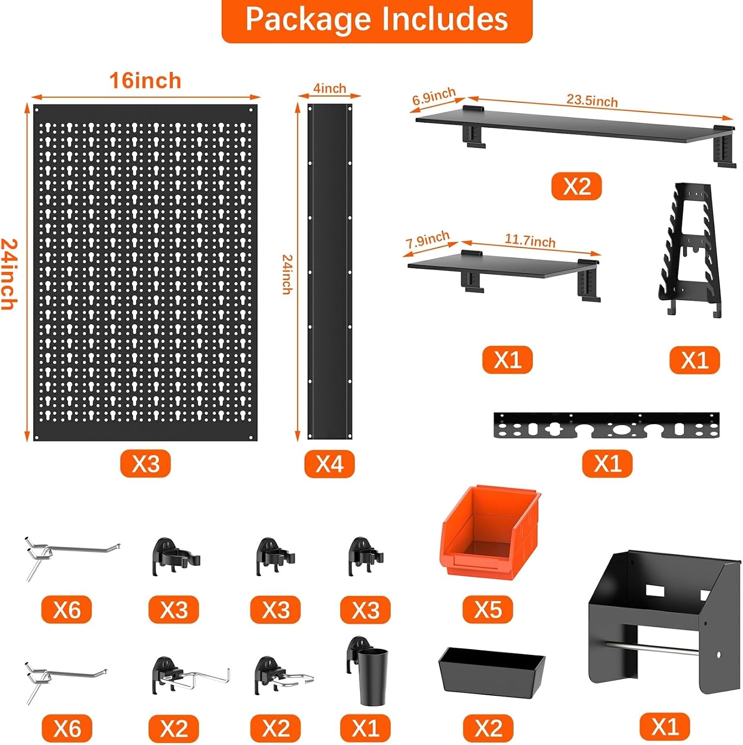 لوحة تنظيم معدنية معلقة على ال - مراجعة Workshop Tools.Hanging Board وسعره